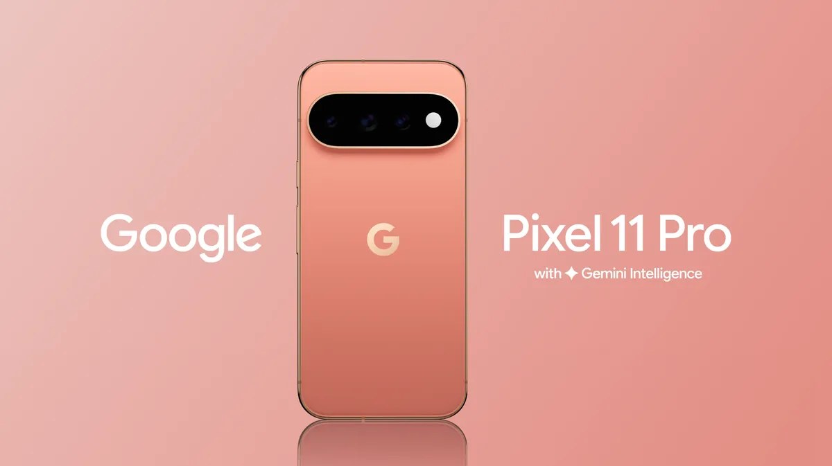 Google Pixel 11 Proの背面。カメラバーと中央のGロゴ